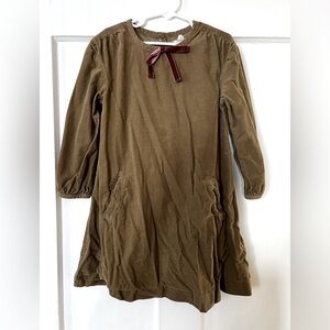 Olive Juice Fine Corduroy Dress, Size 6.